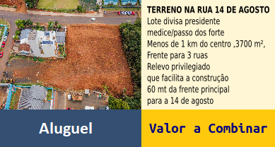 Terreno Rua 14 de Agosto