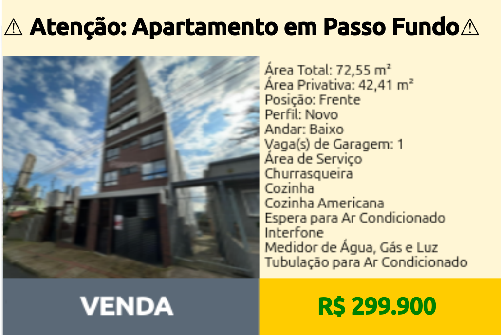 Apartamento Passo Fundo RS